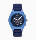 Armani Exchange A|X Men’s Sync Chronograph Blue Silicone Watch – Sporty & Stylish Timepiece