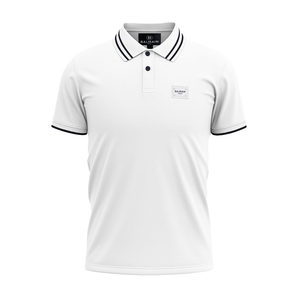 BALMAIN PREMIUM MEN'S  POLO SHIRT | WHITE