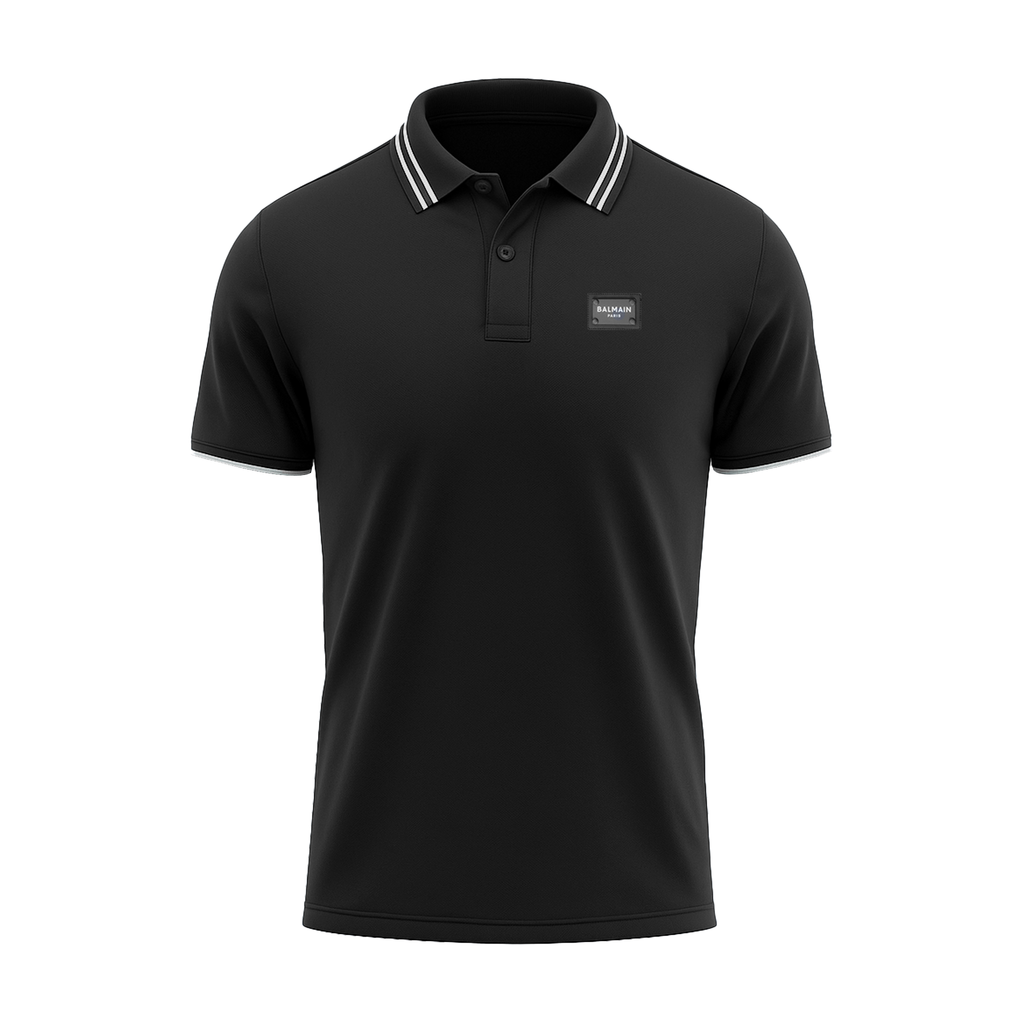 BALMAIN PREMIUM MEN'S  POLO SHIRT | BLACK