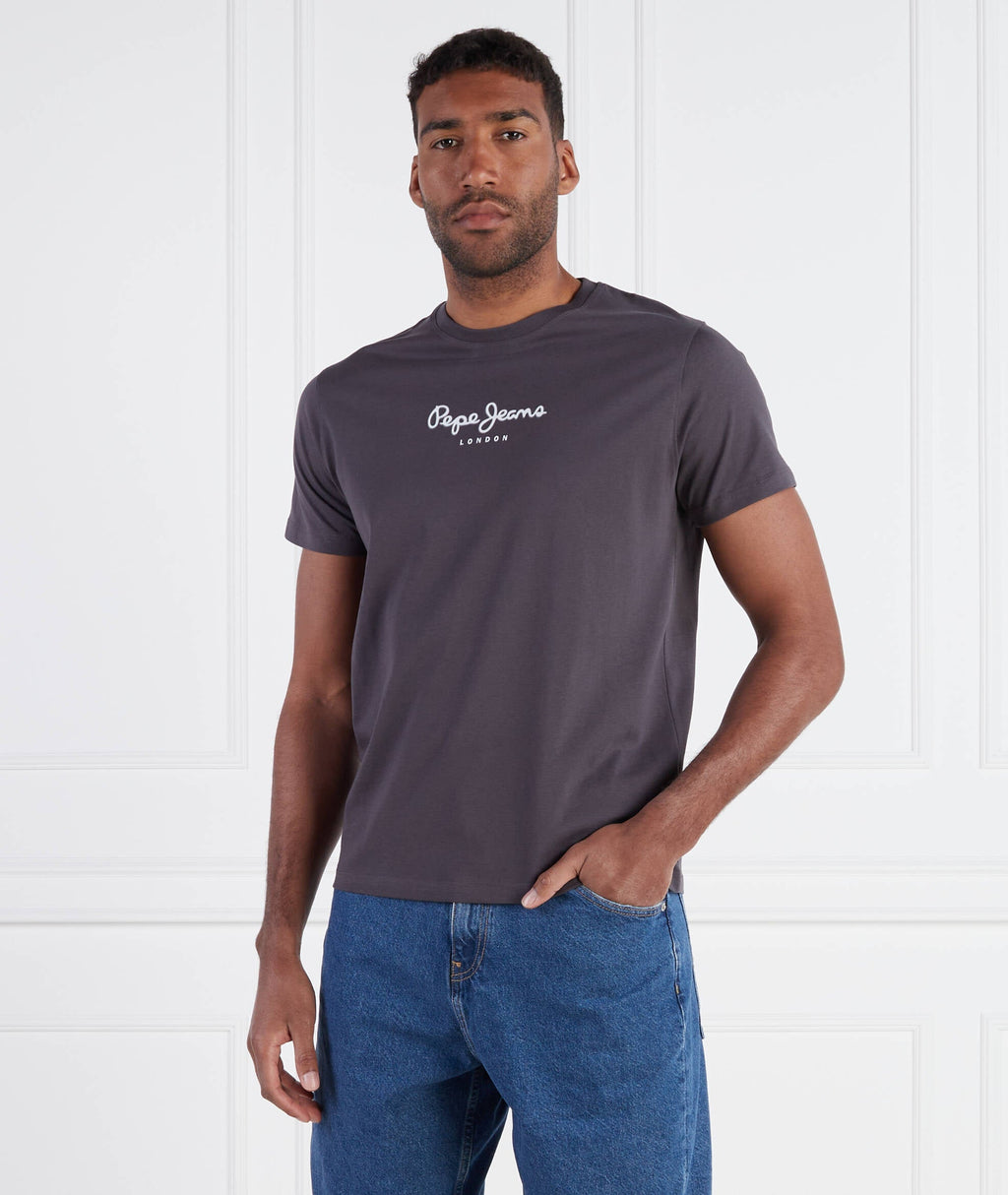 PEPE JEANS EDWARD LONDON SLIM FIT T-SHIRT| WASHED BLACK