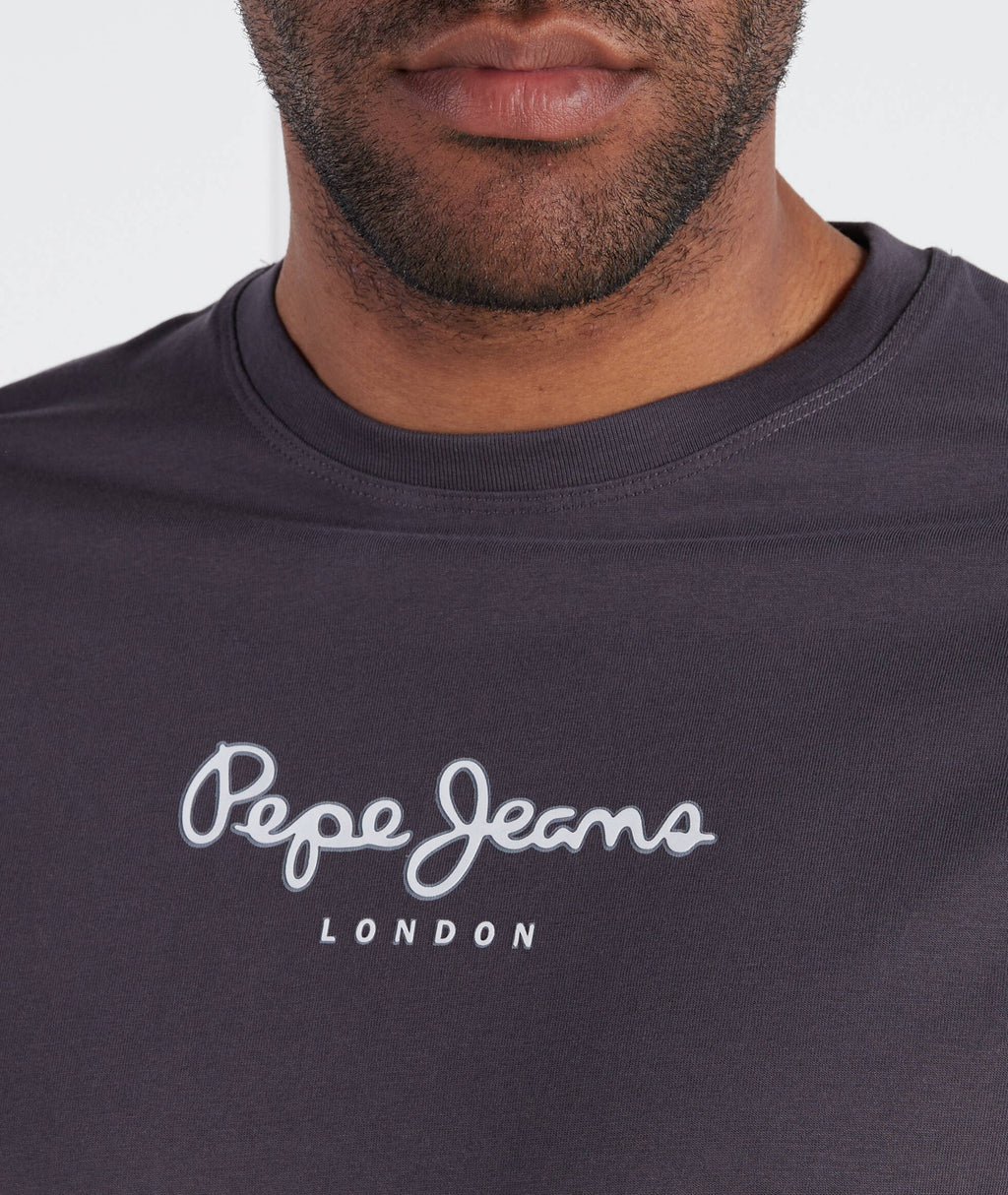 PEPE JEANS EDWARD LONDON SLIM FIT T-SHIRT| WASHED BLACK