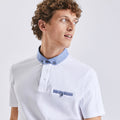 JULES Short Sleeve Oxford Collar Polo Shirt | White