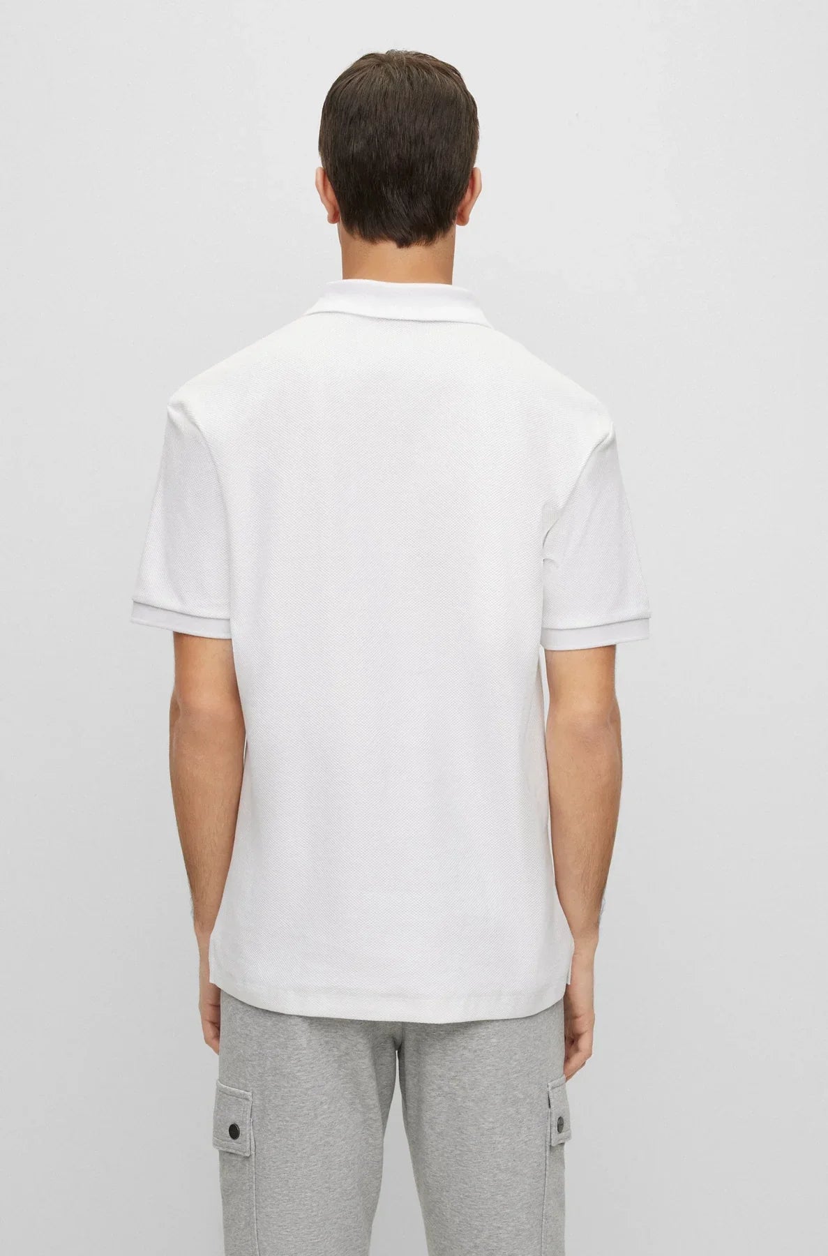 HUGO BOSS REGULAR FIT POLOS IN COTTON - DAIPO | WHITE