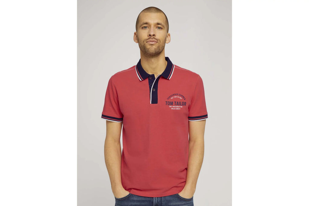 TOM TAILOR MEN'S POLO SHIRT | RED