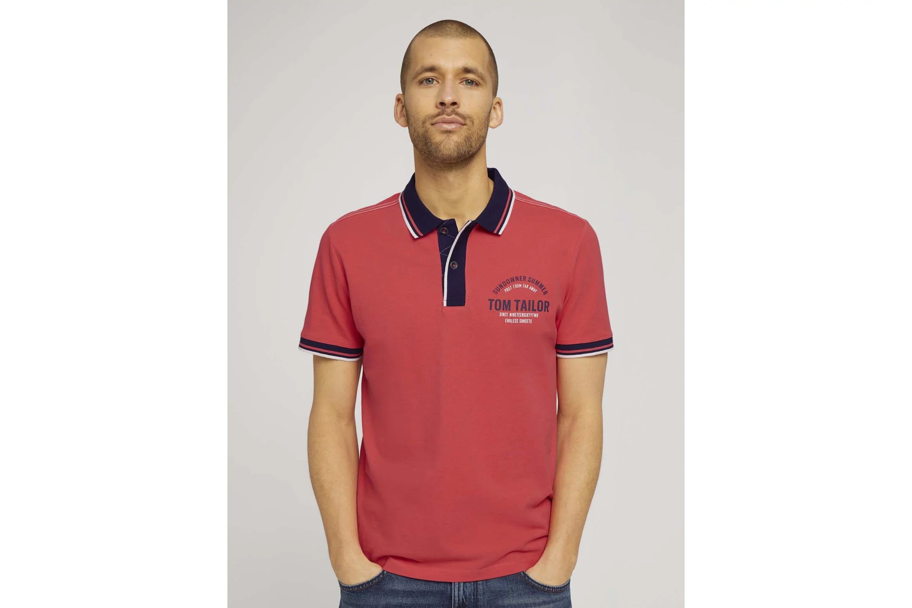 TOM TAILOR MEN'S POLO SHIRT | RED