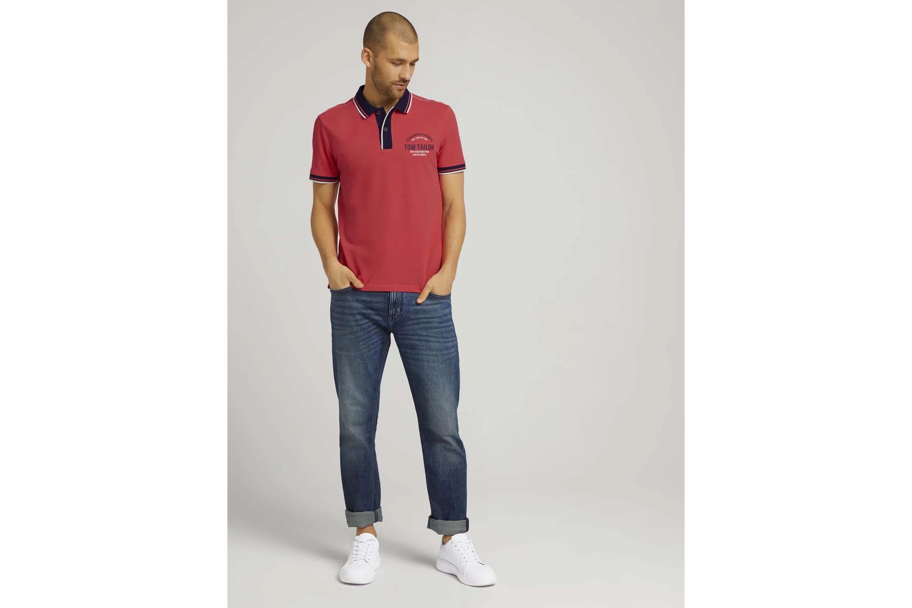 TOM TAILOR MEN'S POLO SHIRT | RED