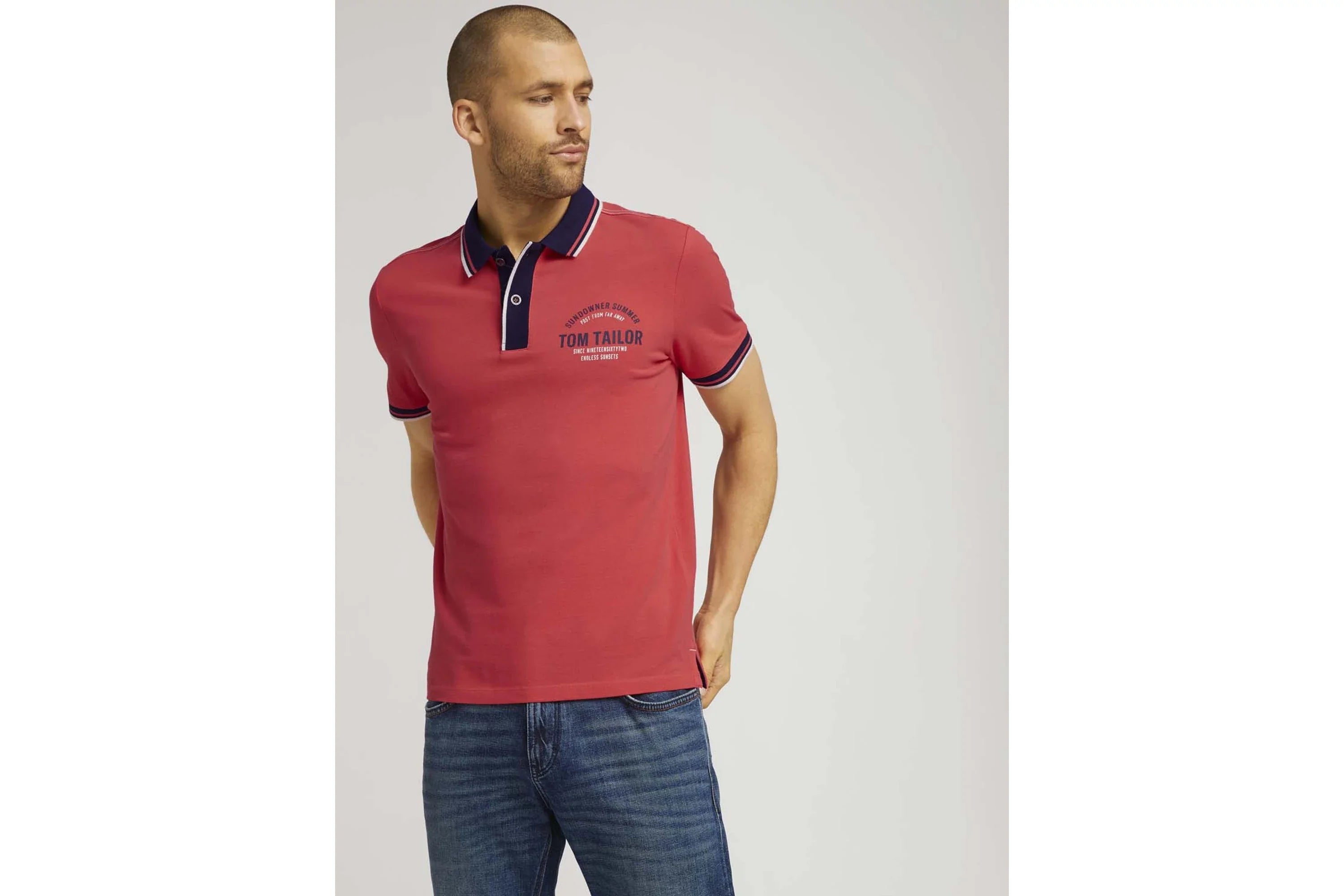 TOM TAILOR MEN'S POLO SHIRT | RED