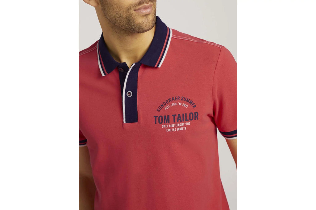 TOM TAILOR MEN'S POLO SHIRT | RED