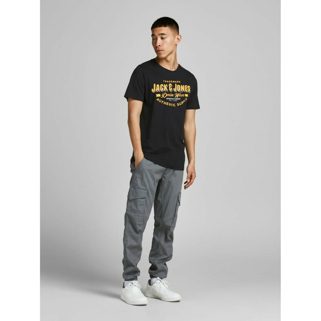 JACK & JONES HOMME LOGO NOIR  T-SHIRT | BLACK