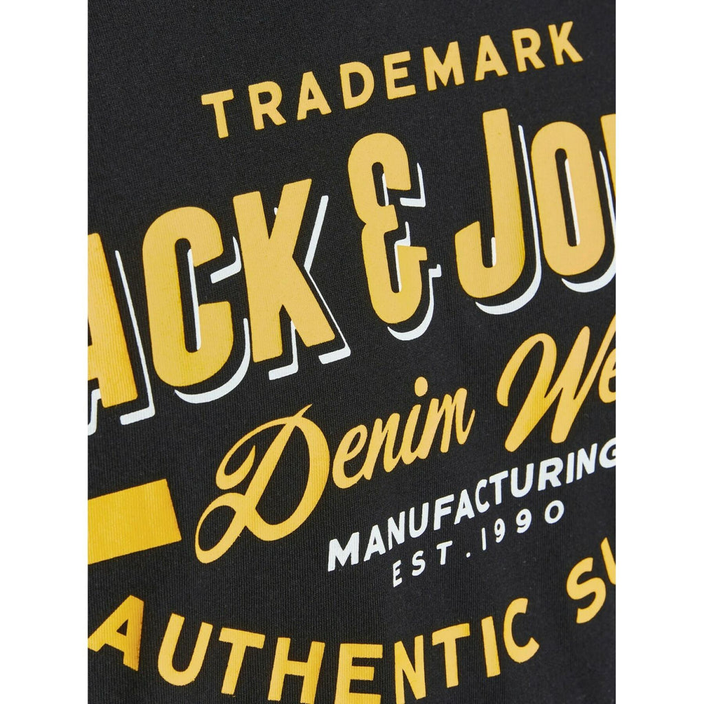 JACK & JONES HOMME LOGO NOIR  T-SHIRT | BLACK