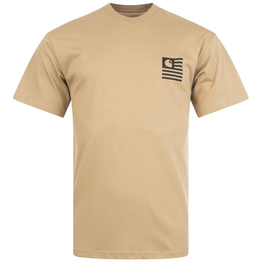 CARHARTT WIP S/S RELAXED FIT FADE STATE T-SHIRT | DUSTY H BROWN
