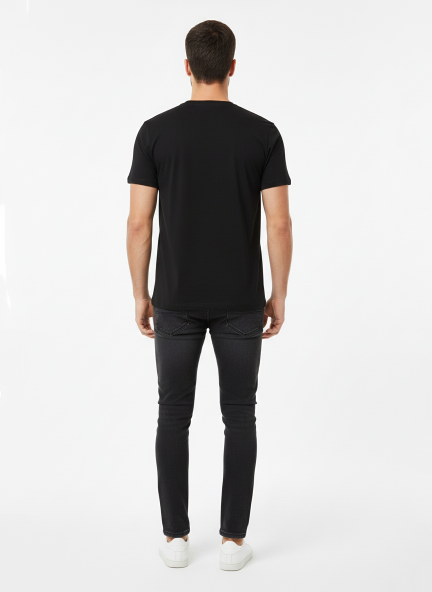 H&H MEN’S PREMIUM GRAPHIC T-SHIRT | NORTH POLE MOTORCYCLE LEGEND PRINT | BLACK