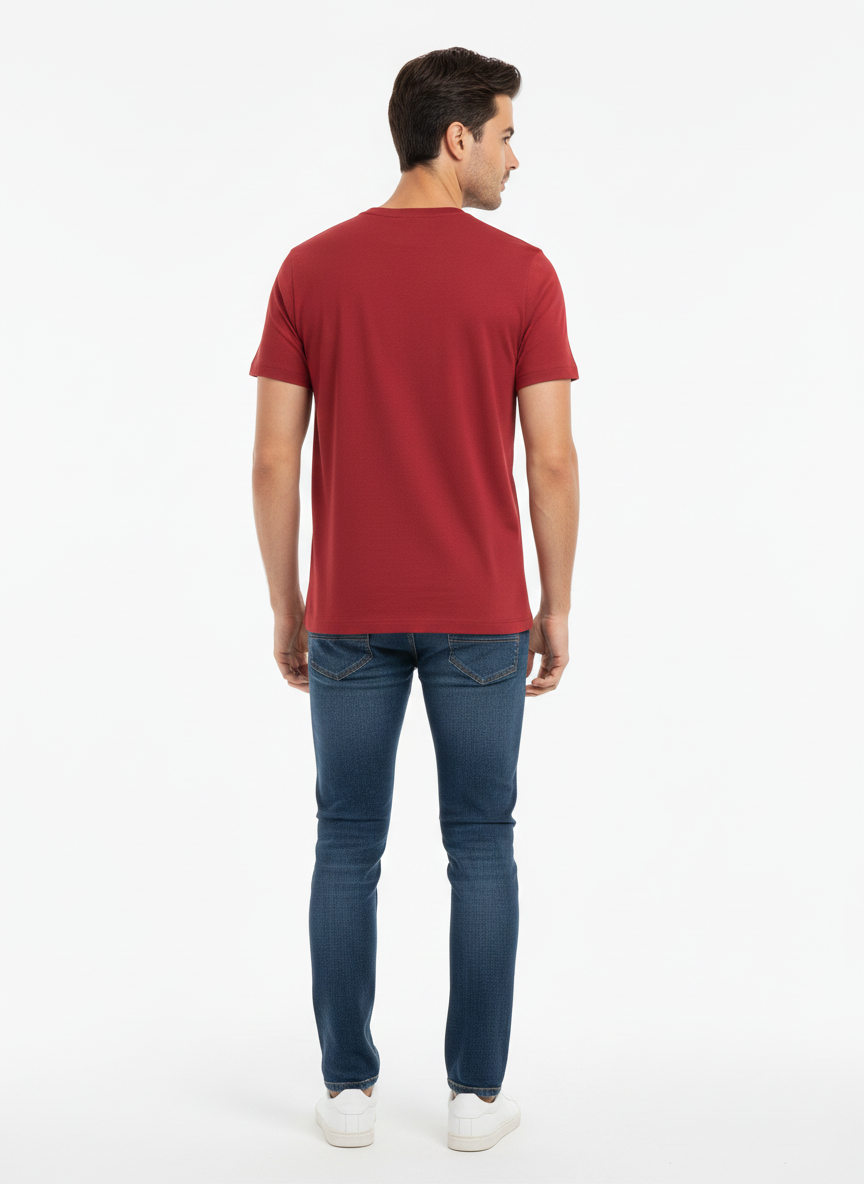 JACK & JONES MEN’S GRAPHIC CREW NECK T-SHIRT | RED