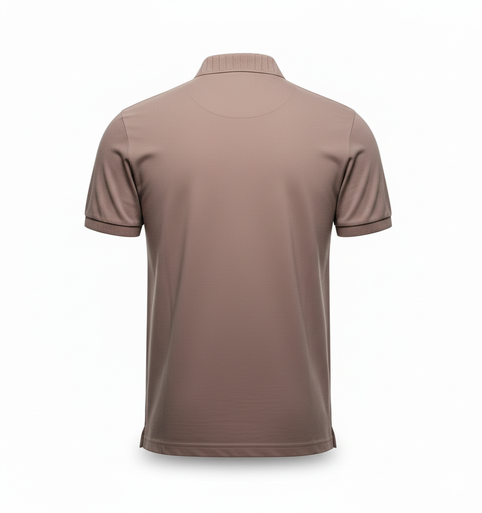 HUGO BOSS POLO SHIRT WITH EMBROIDERED LOGO | TAUPE BROWN