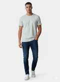 G-STAR RAW MEN'S PREMIUM COTTON  CREW NECK T-SHIRT | LIGHT GREY