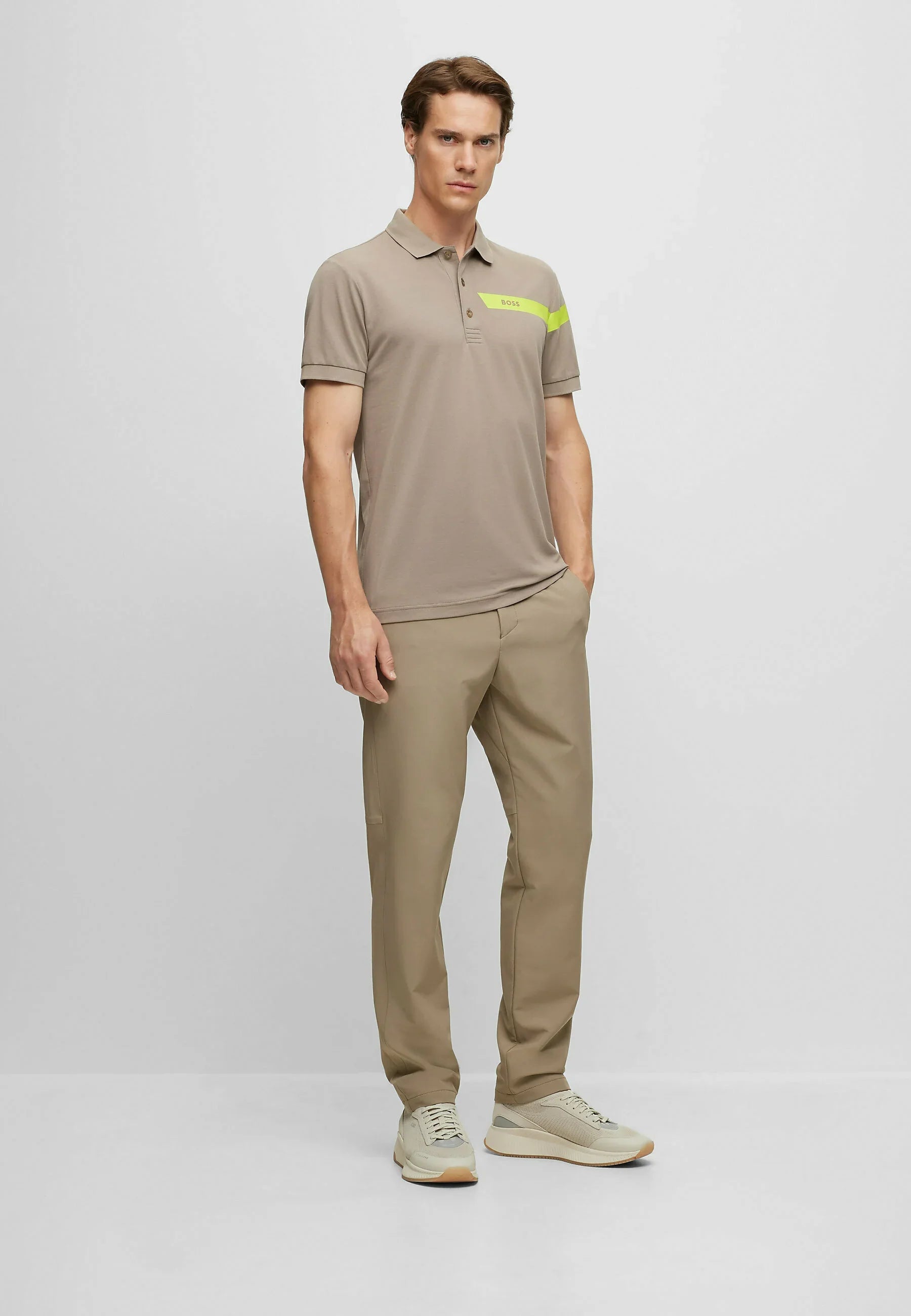 HUGO BOSS PAULE SLIM FIT POLO | LIGHT GREEN VERY