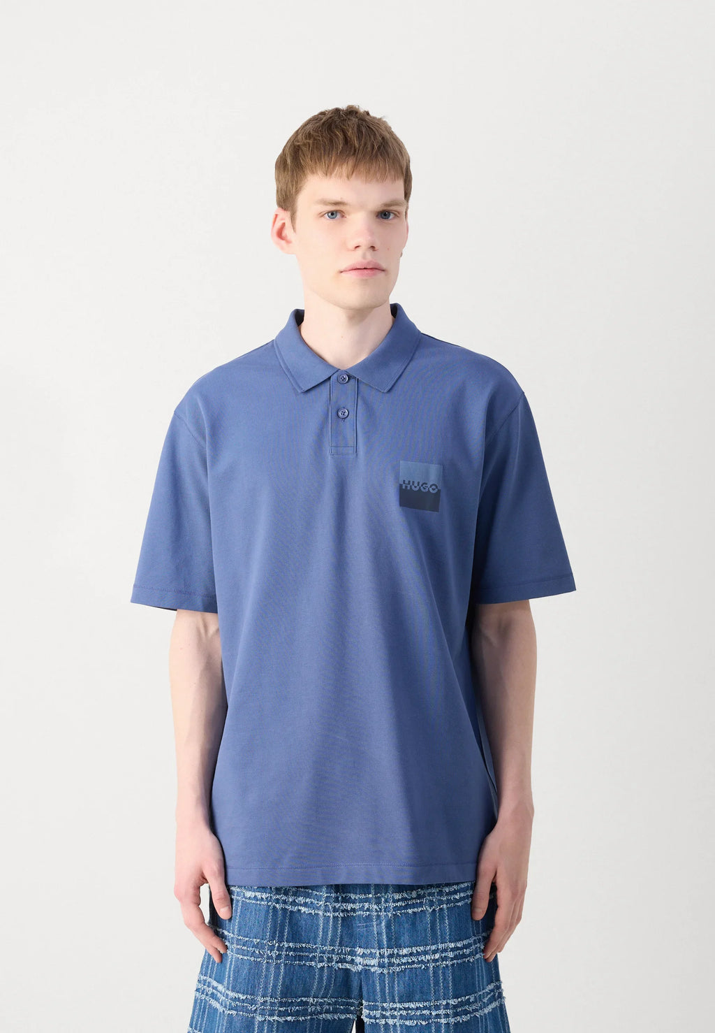 HUGO BOSS DUSPLITY POLO SHIRT | MEDIUM BLUE