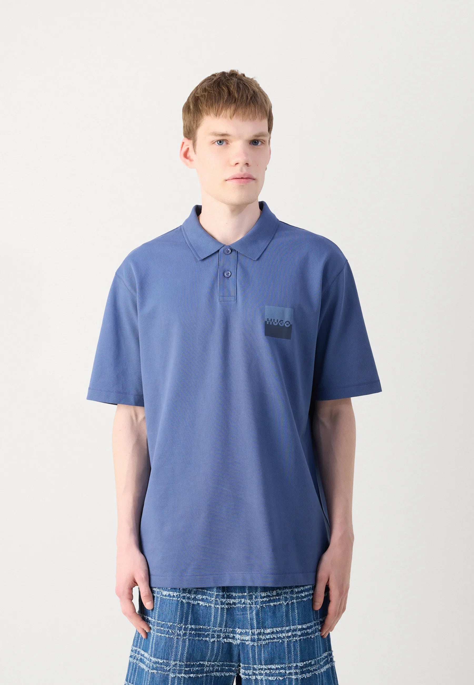 HUGO BOSS DUSPLITY POLO SHIRT | MEDIUM BLUE