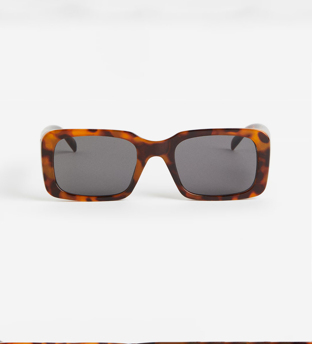 H&M RECTANGULAR SUNGLASSES | BROWN/TORTOISESHELL PATTERND