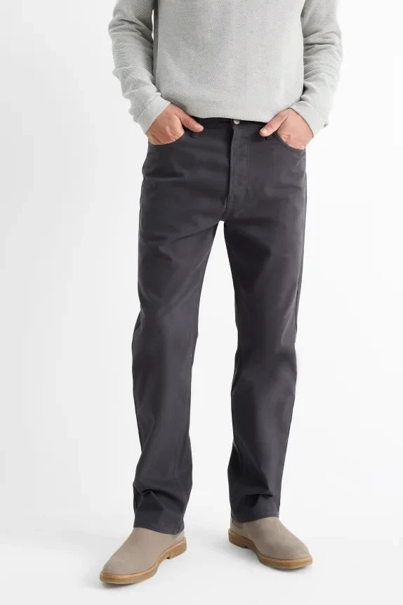 C&A REGULAR FIT MEN'S PANT | DARK GREY