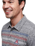 CAPTIVATING STRIPED POLO WITH A LOGO | GREY