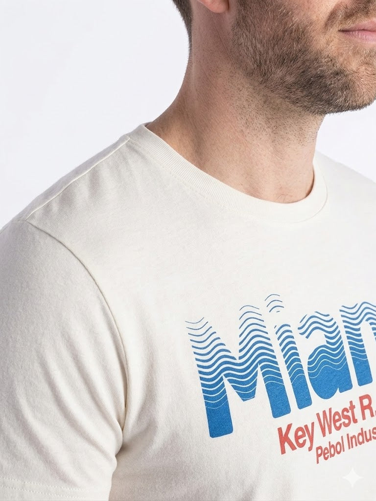 PETROL INDUSTRIES CO. MIAMI PRINTED T-SHIRT | WHITE