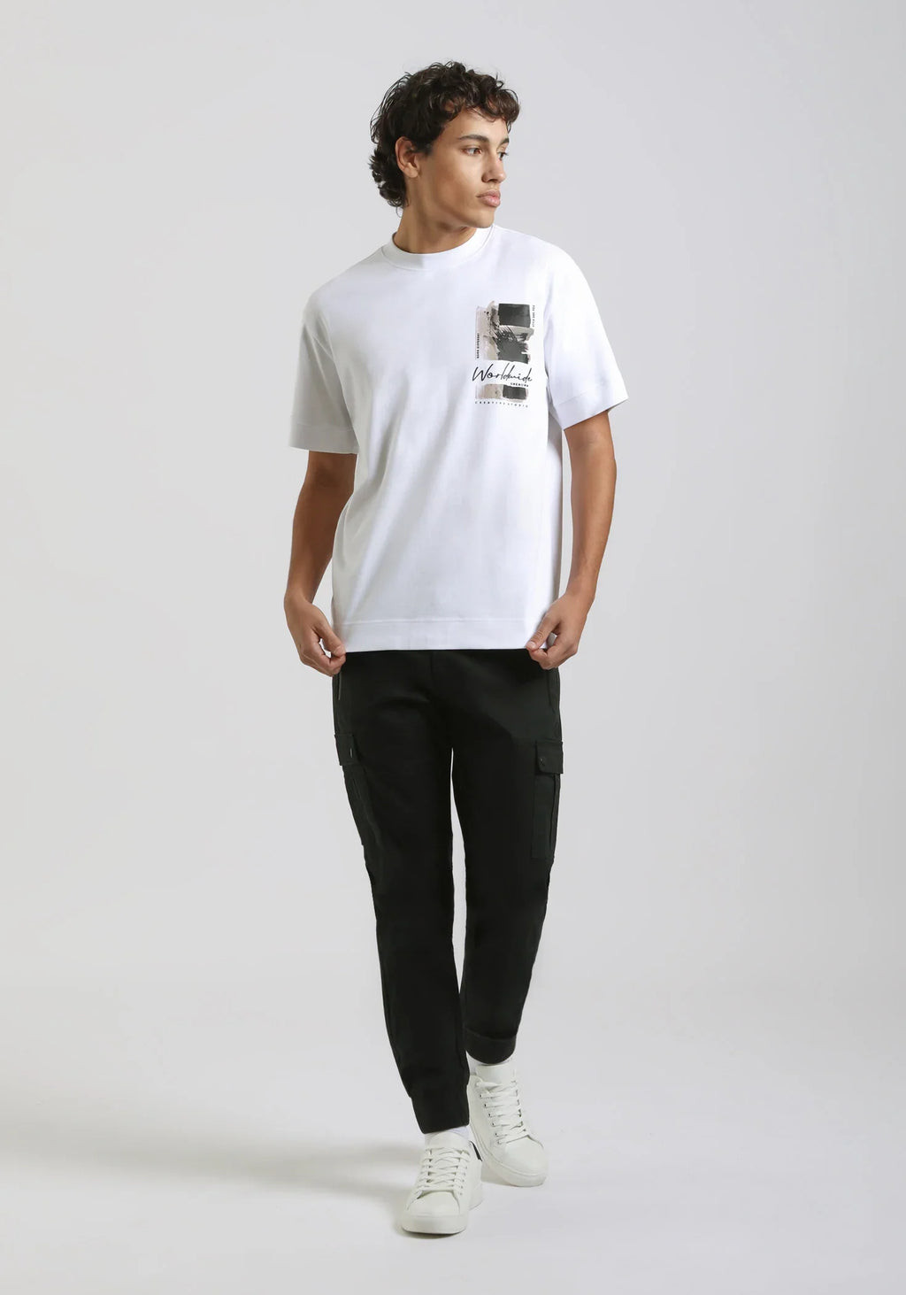 CLAYTON STREET CULTURE CARGO TROUSER | BLACK