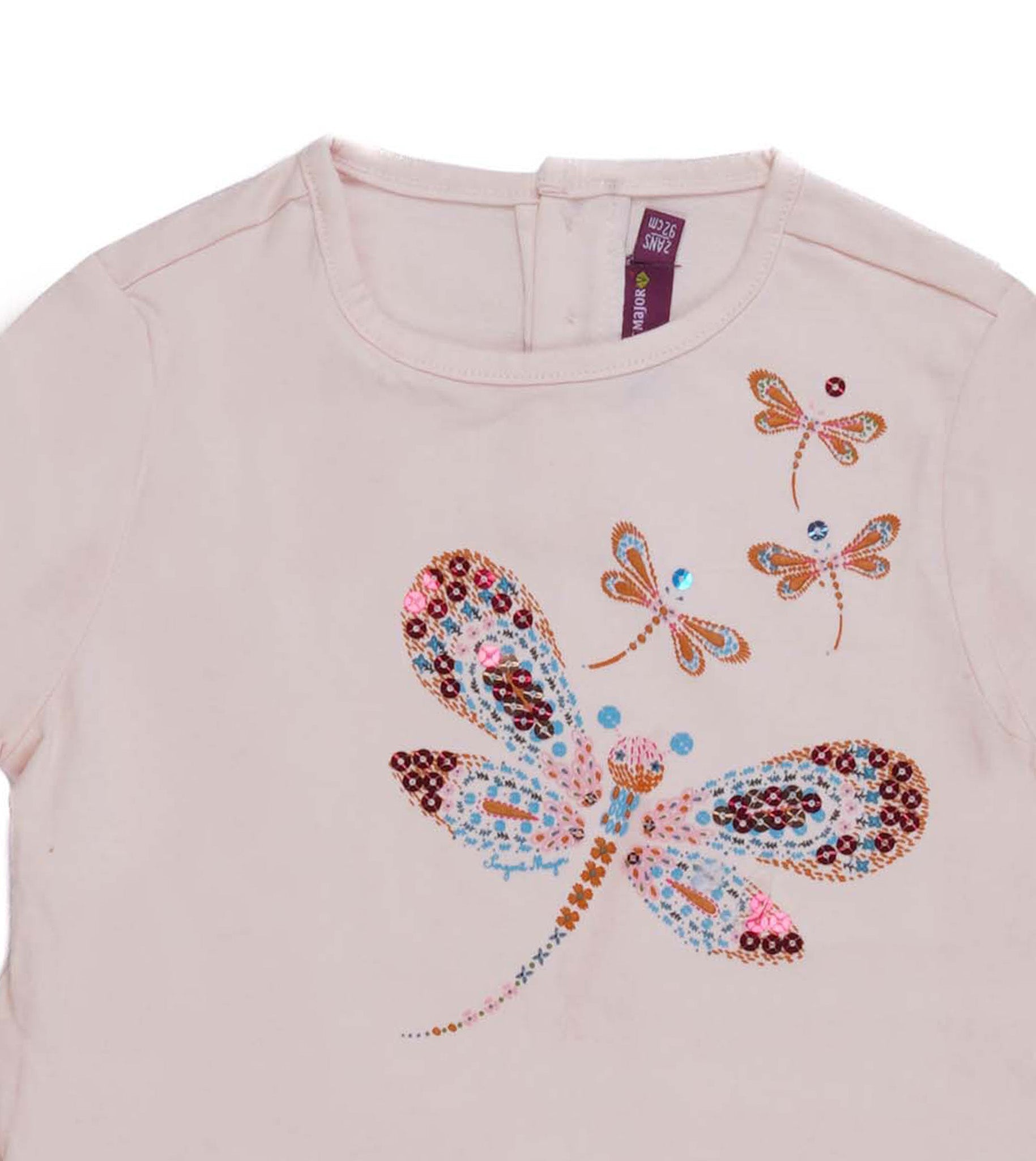 S.E.R.G.E.N.T M.A.J.O.R-BABY GIRL-EMBROIDERED LOGO | T-SHIRT | LIGHT PINK