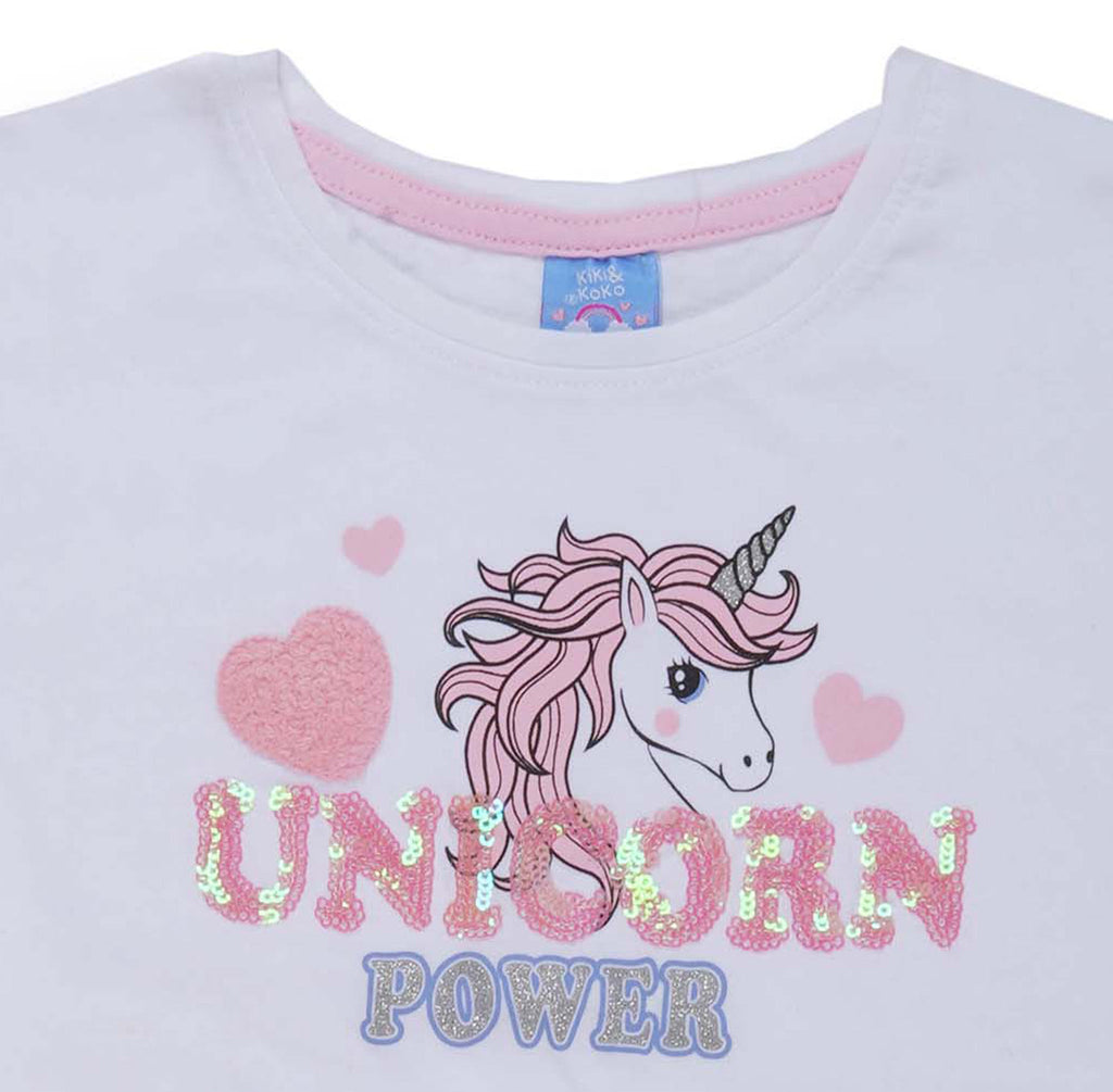 K.I.K.I.&.K.O.K.O-KIDS-EMBROIDERED LOGO T-SHIRT | WHITE