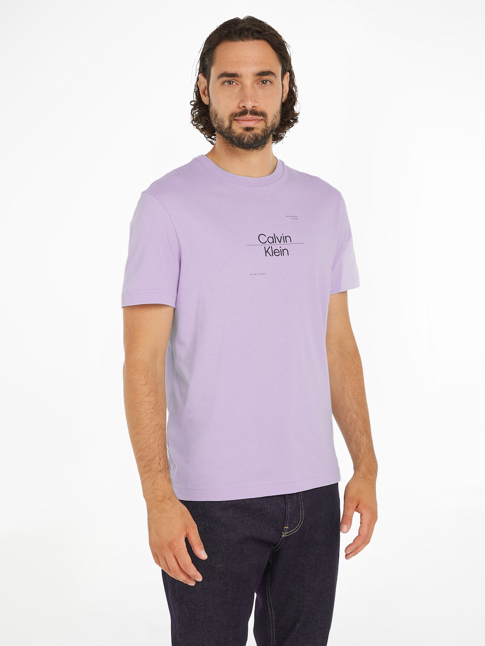 CALVIN KLEIN JEANS VARSITY LOGO T-SHIRT | LIGHT PINK