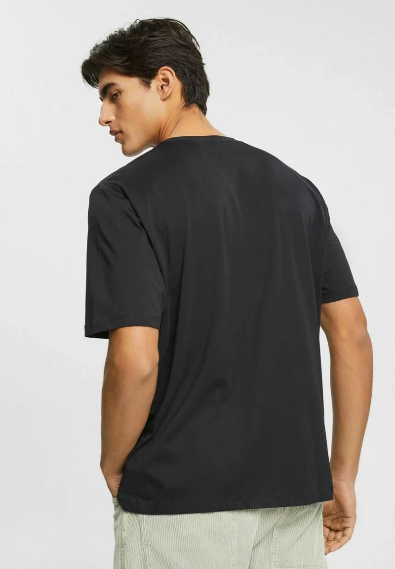 ESPRIT RELAXED FIT PRINT T-SHIRT | BLACK