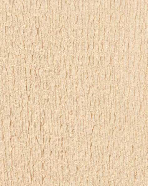 KIABI WOMEN'S CREW NECK RIBBED HALF SLEEVE TOP | BEIGE