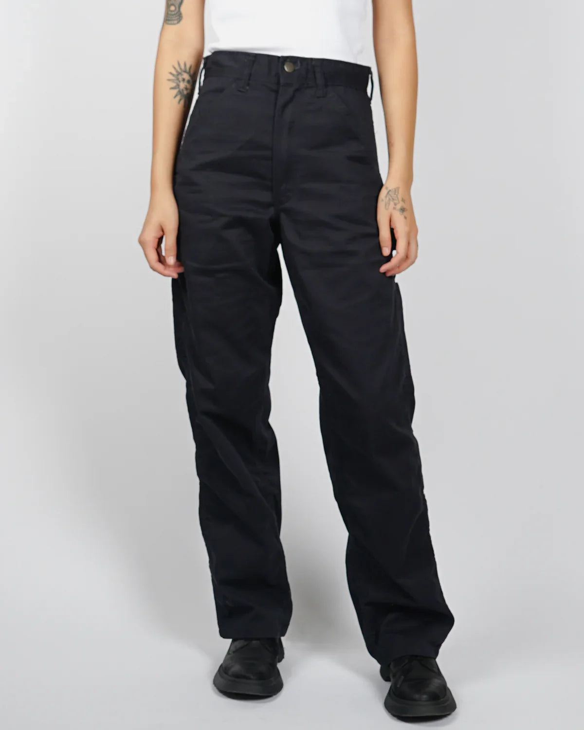 STANLEY FLEX MEN'S BLACK STRAIGHT FIT PANTS | BLACK