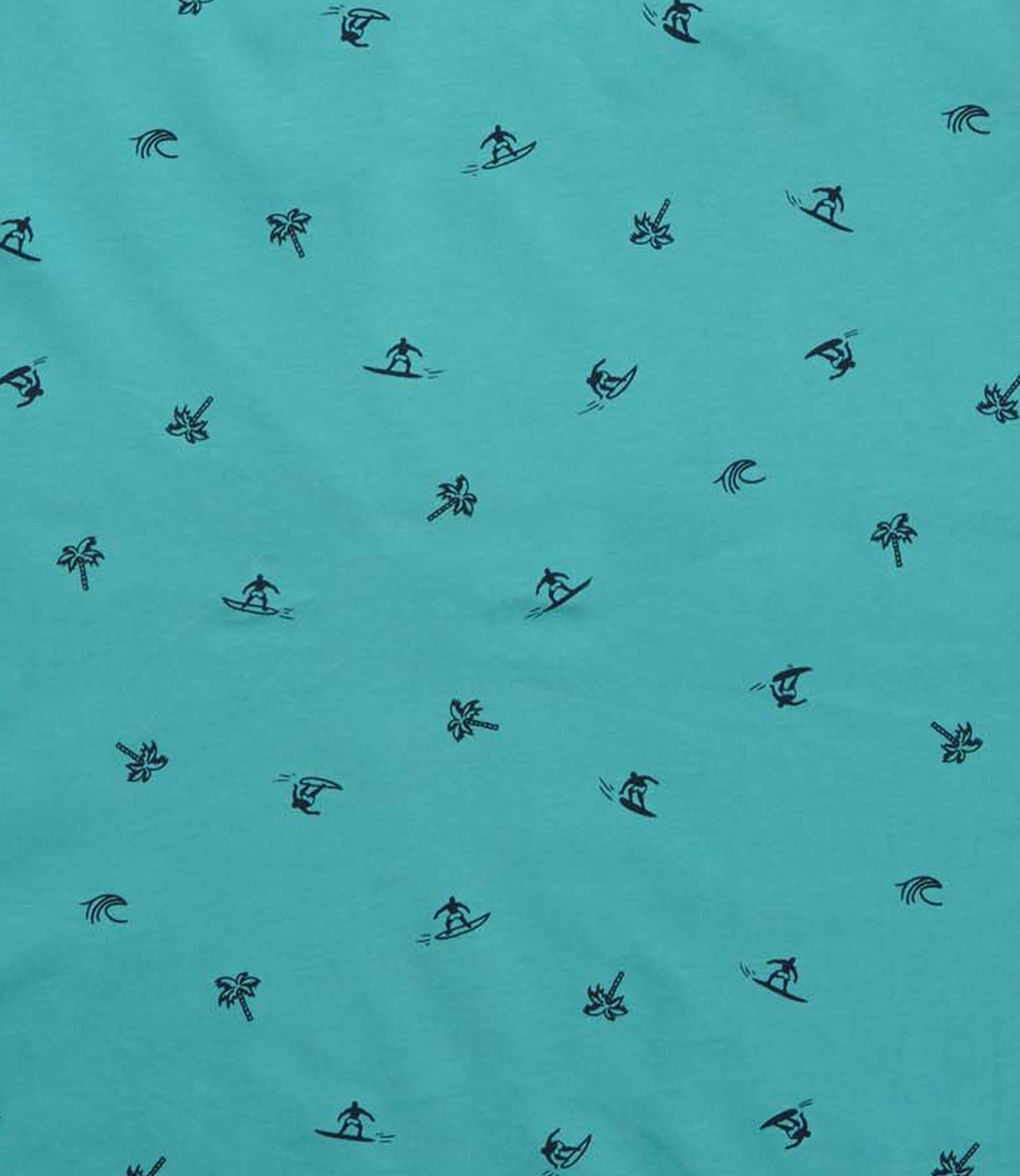 K.I.D.S-BOYS-PRINTED-PURE COTTON T-SHIRT | C GREEN