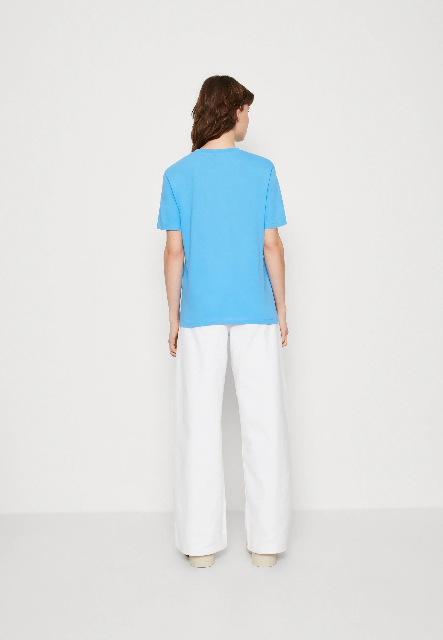 CALVIN KLEIN JEANS-COLOR OFF PLACED MONOGRAM TEE-SHIRT | BLUE CRUSH