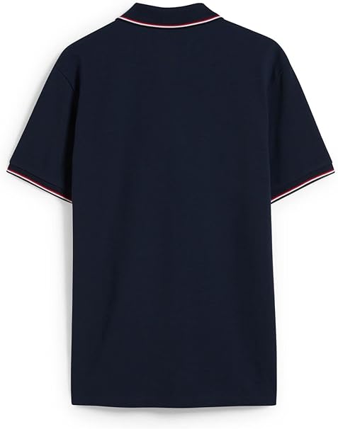 C&A MENS TIPPED POLO SHIRT | DARK BLUE