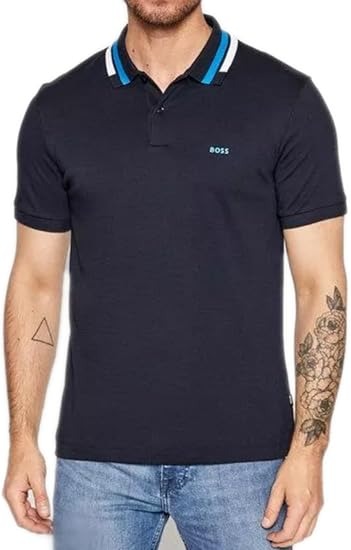 HUGO BOSS COTTON PHILLIPSON 101 POLO SHIRT SLIM FIT | NAVY