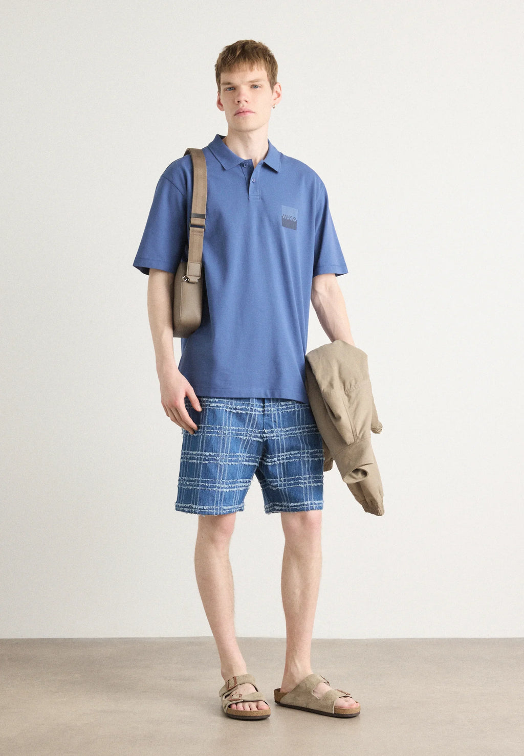 HUGO BOSS DUSPLITY POLO SHIRT | MEDIUM BLUE