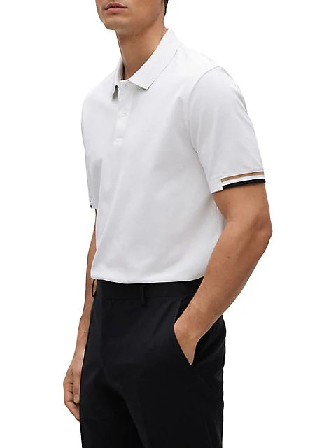 HUGO BOSS PARLAY 147 POLO SHIRT | WHITE