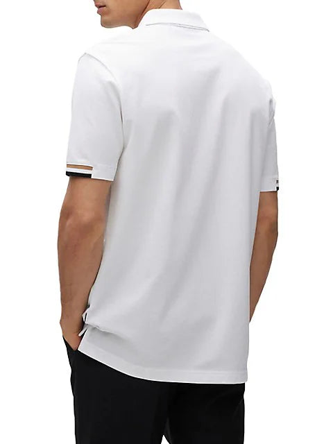 HUGO BOSS PARLAY 147 POLO SHIRT | WHITE