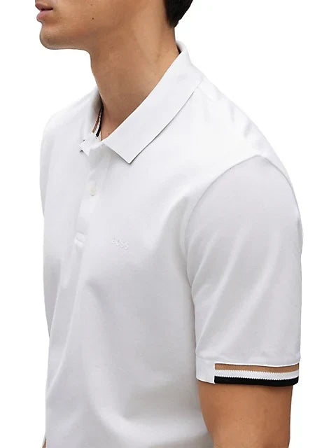 HUGO BOSS PARLAY 147 POLO SHIRT | WHITE