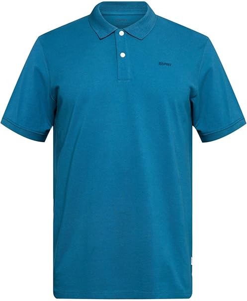 ESPRIT ORGANIC COTTON MEN PLAIN POLO SHIRT | BLUE