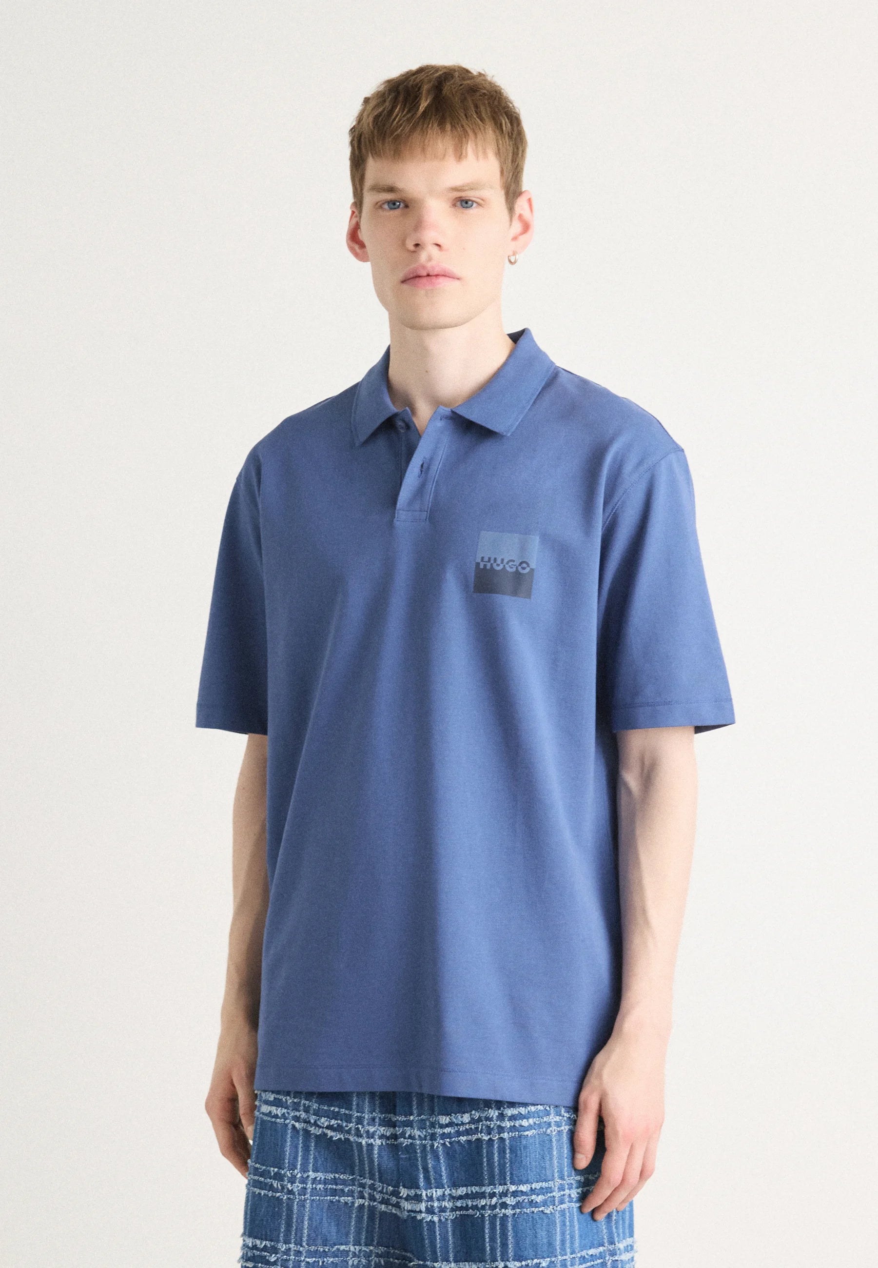HUGO BOSS DUSPLITY POLO SHIRT | MEDIUM BLUE