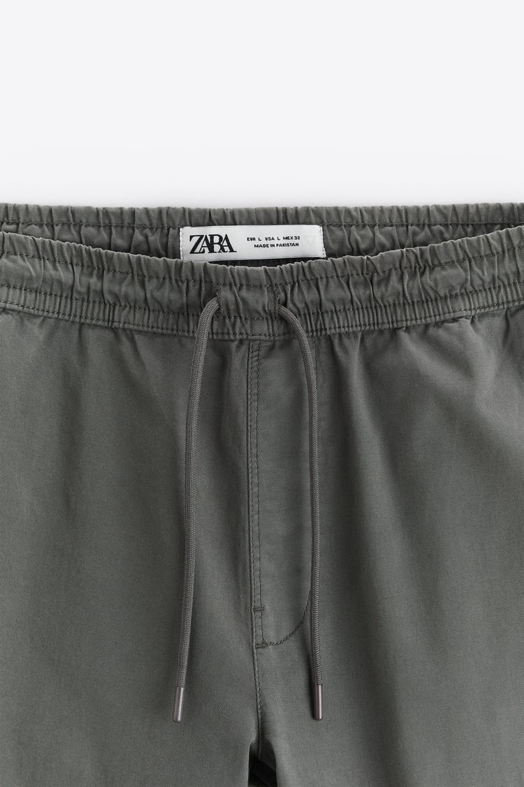ZARA-SLIM FIT JOGGER PANTS | MID GRAY