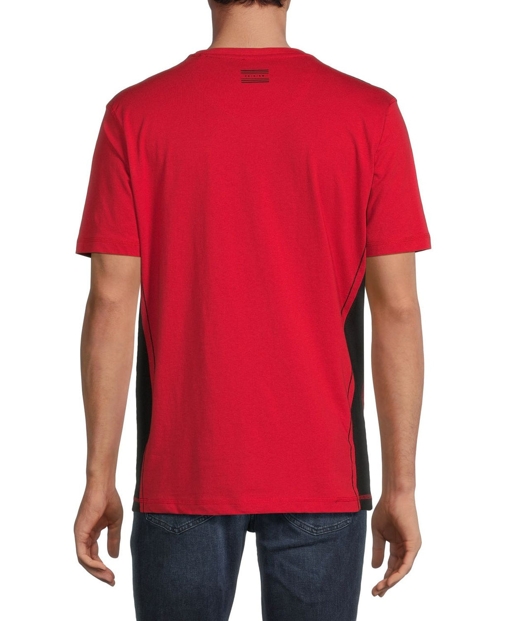 PROJEK RAW FAUX HENLEY GRAPHICE T-SHIRT | RED