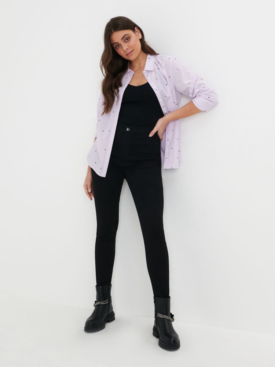 SINSAY CLASSIC SHIRT WOMEN | WHITE