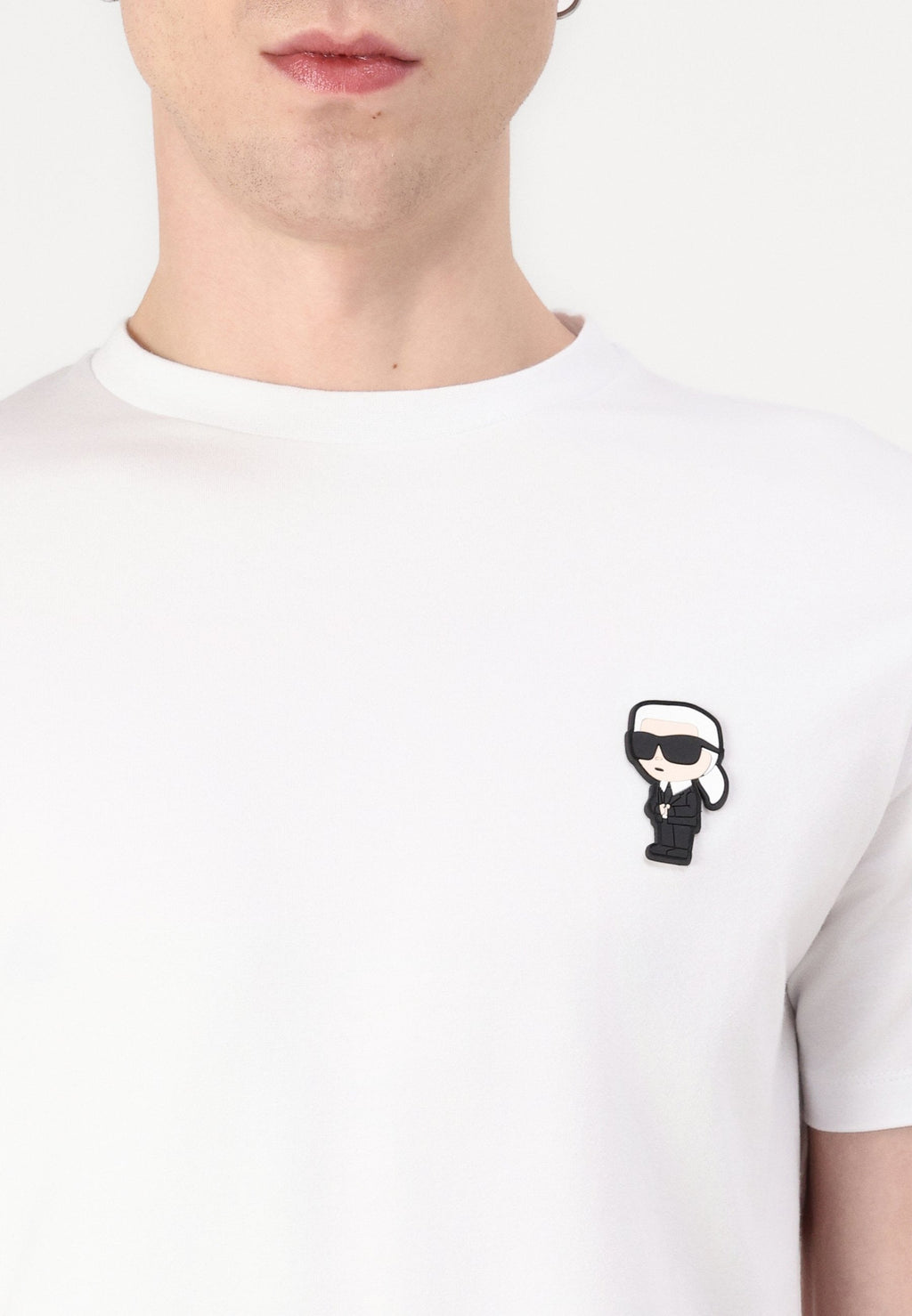 KARL LAGERFELD CREWNECK T-SHIRT | WHITE
