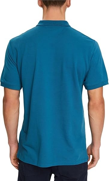 ESPRIT ORGANIC COTTON MEN PLAIN POLO SHIRT | BLUE