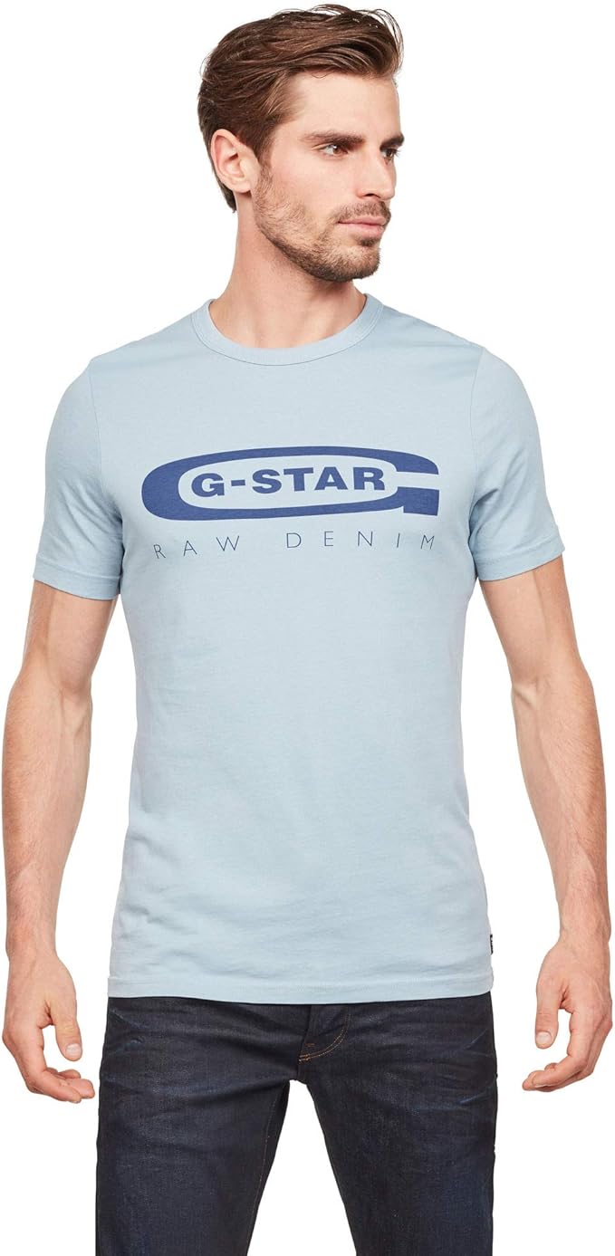 G-STAR RAW T-SHIRT ROUND NECK | SKY BLUE