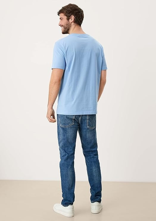 S.OLIVER PREMIUM FRONT PRINT T-SHIRT | SKY BLUE
